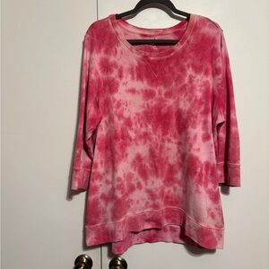 Style & Co. 3/4 Sleeve Tie-Dye Sweatshirt